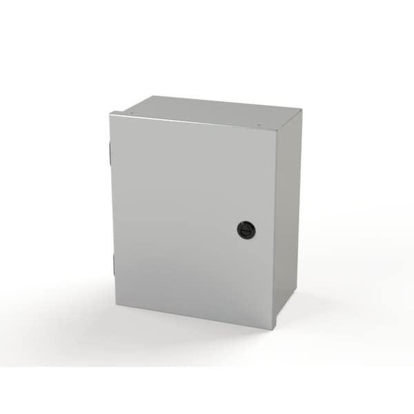 1/4 Turn Latch Electrical Enclosures, 12 in H, 6 in D, 10 in W, NEMA 1, Carbon Steel